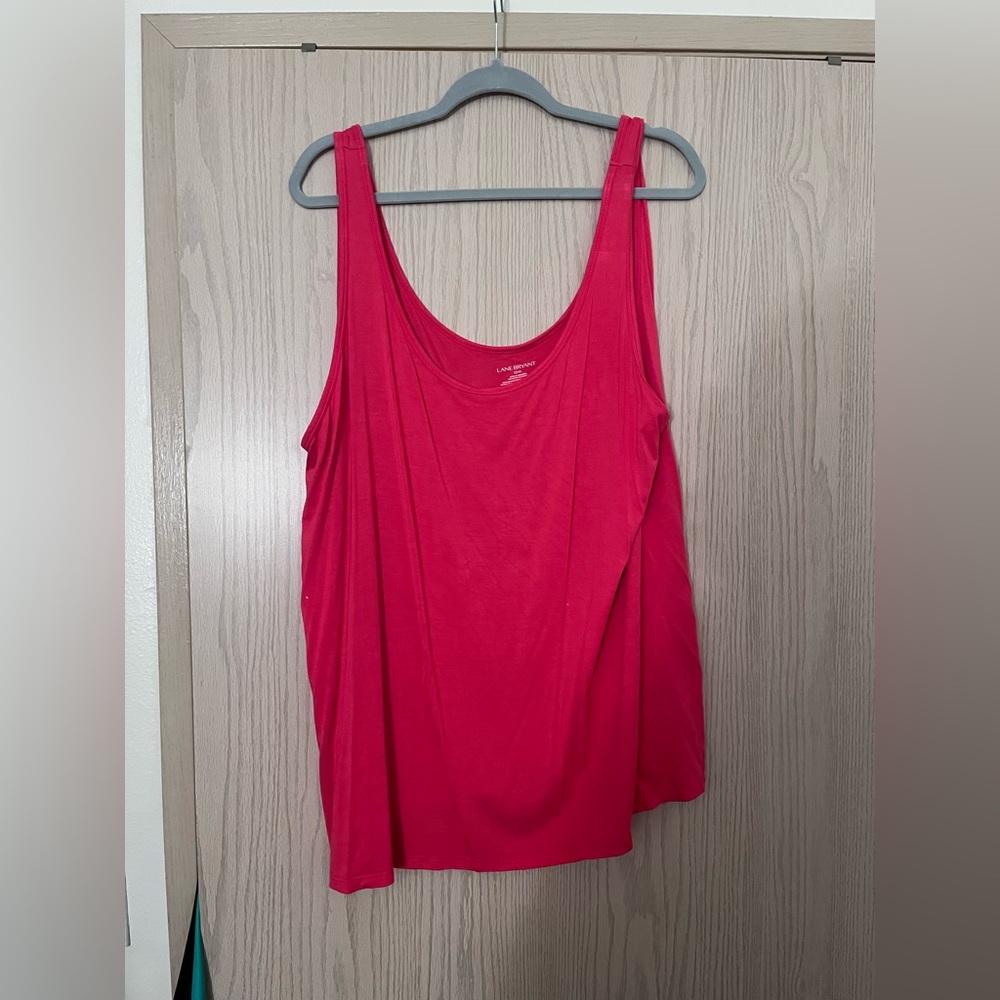 Lane Bryant Women's coral Sleeveless Top